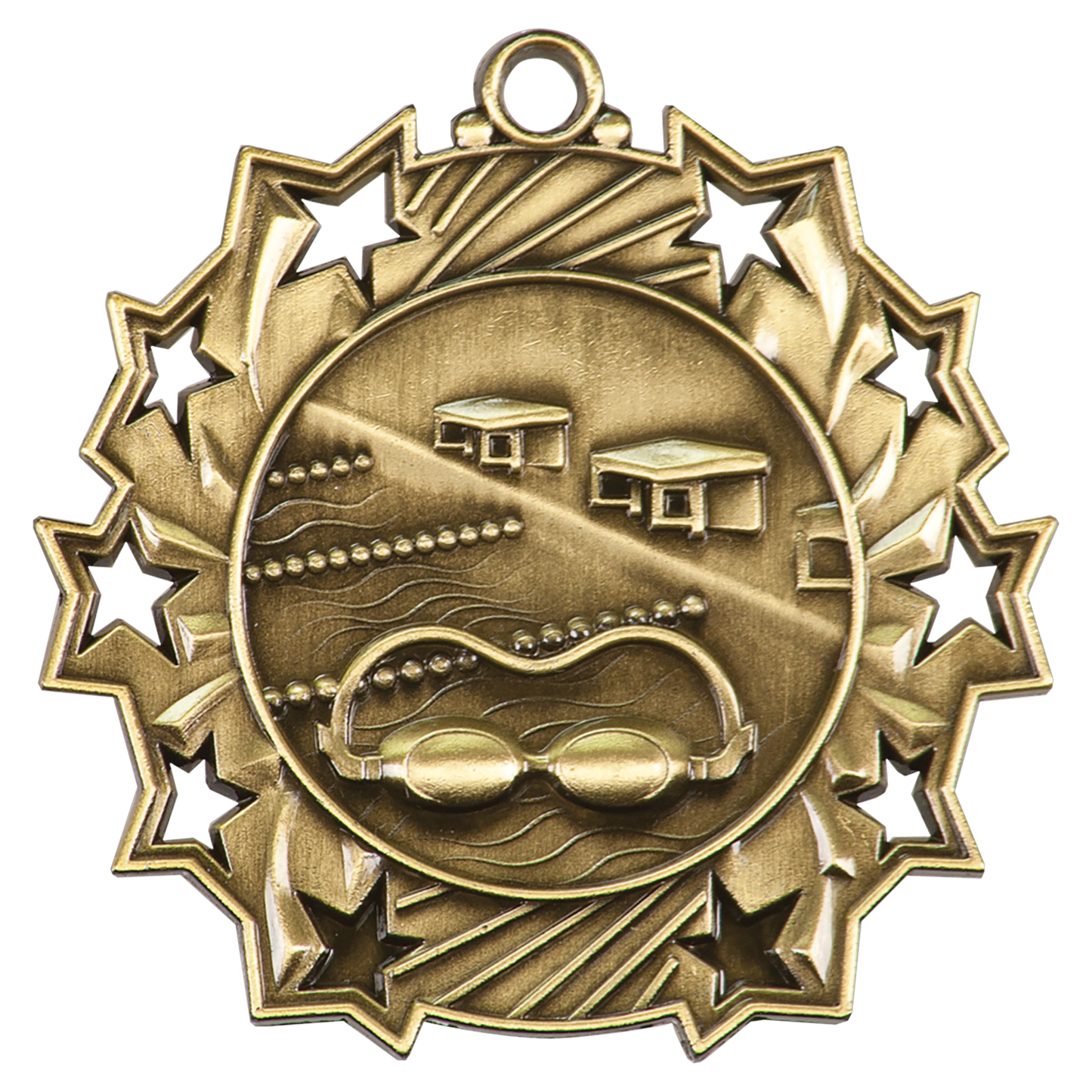 2 1/4" Ten Star Medal