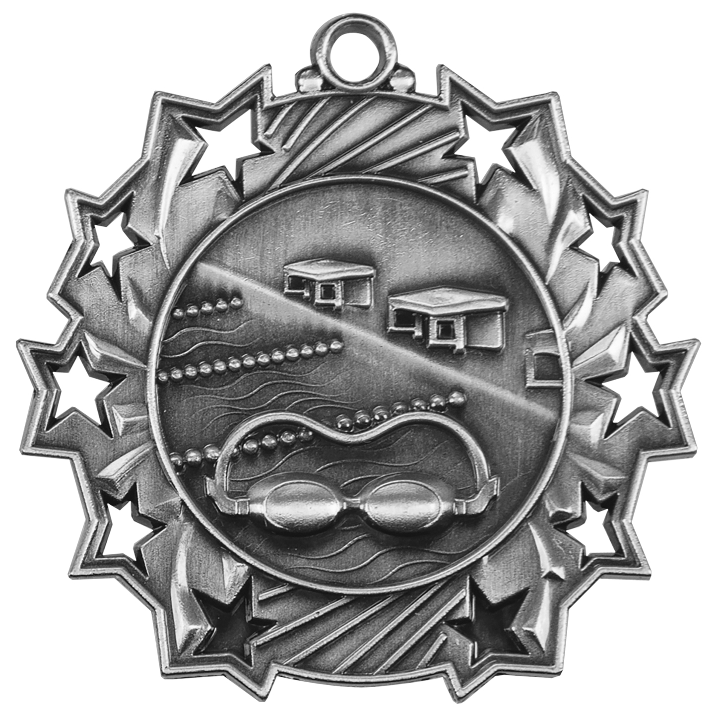 2 1/4" Ten Star Medal