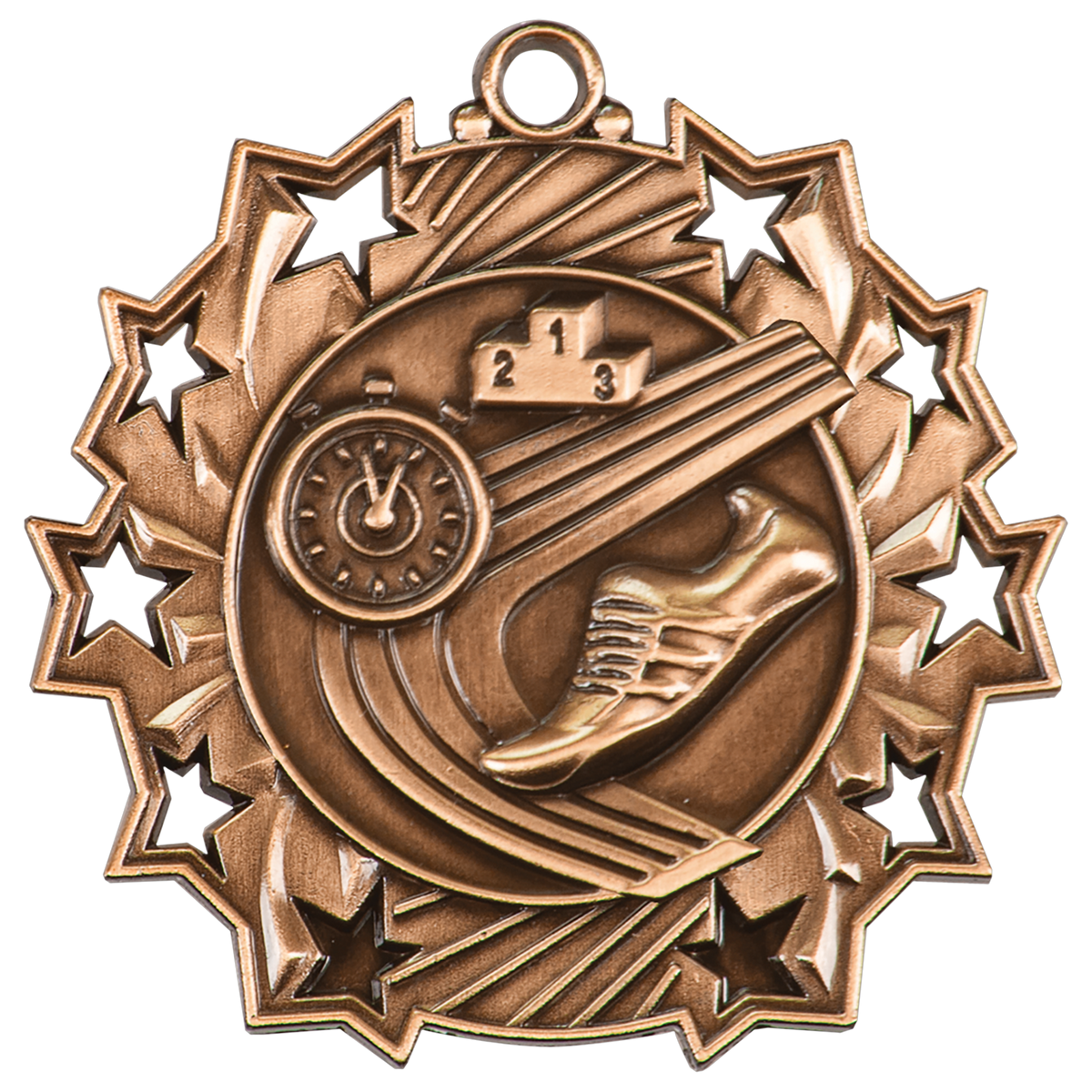 2 1/4" Ten Star Medal