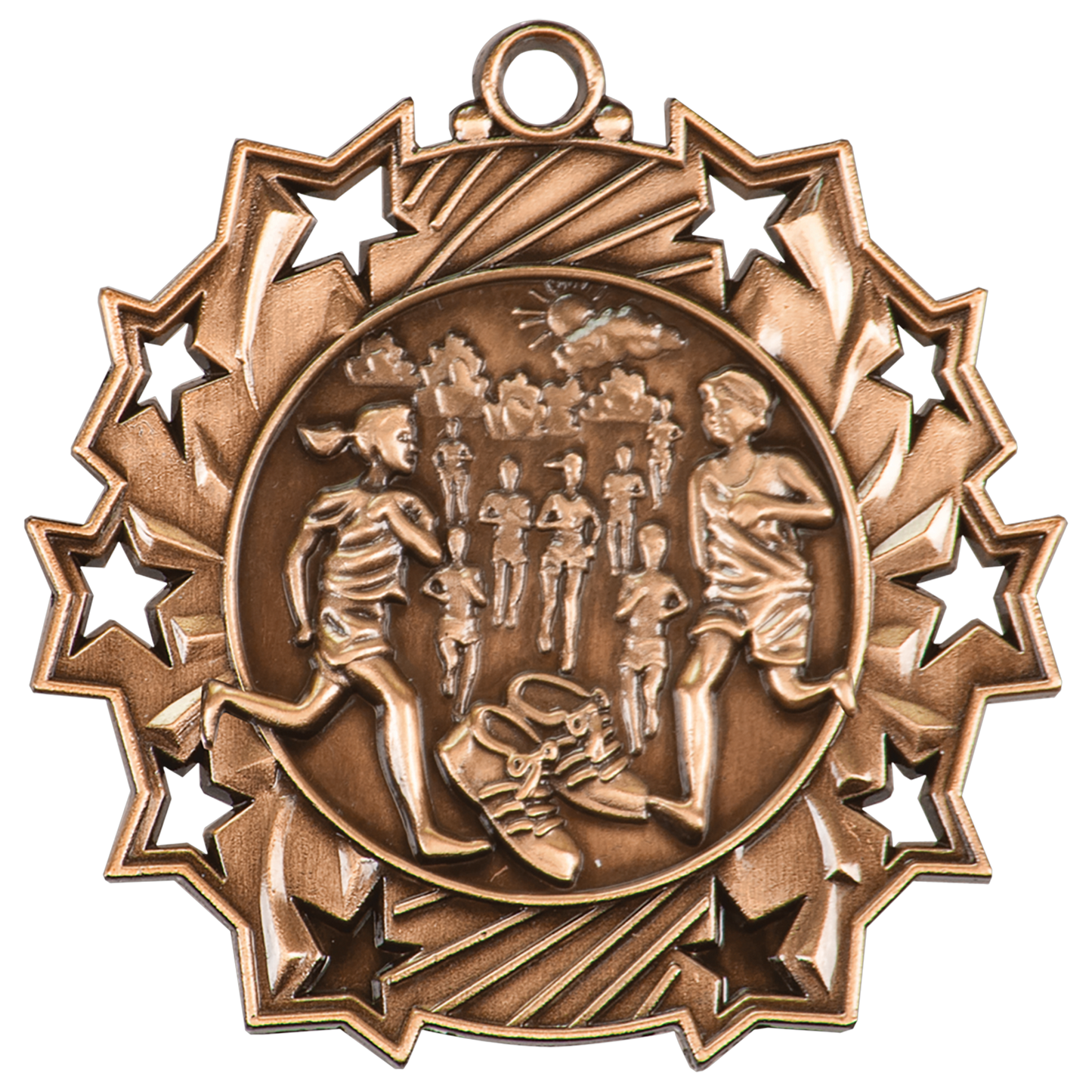 2 1/4" Ten Star Medal