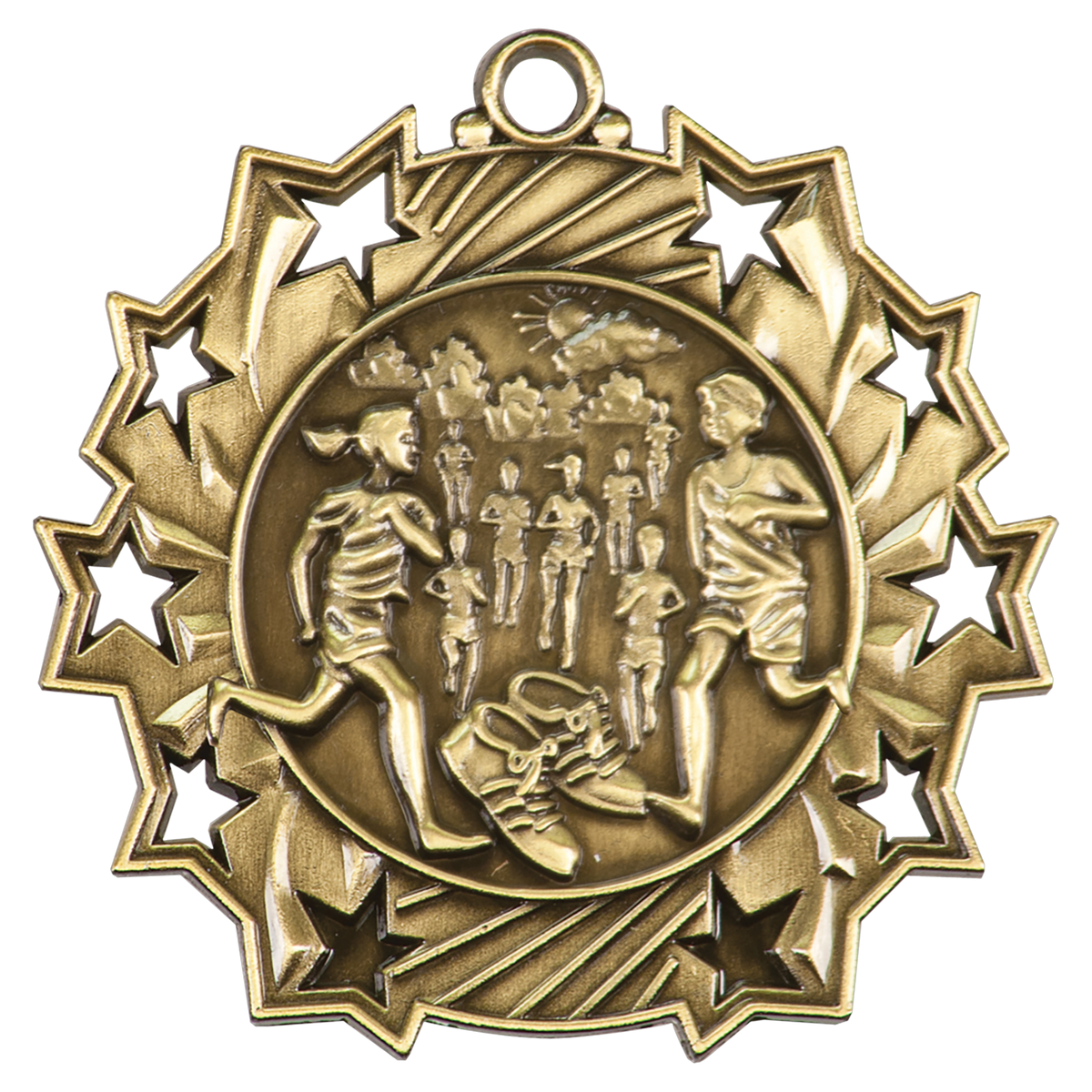 2 1/4" Ten Star Medal