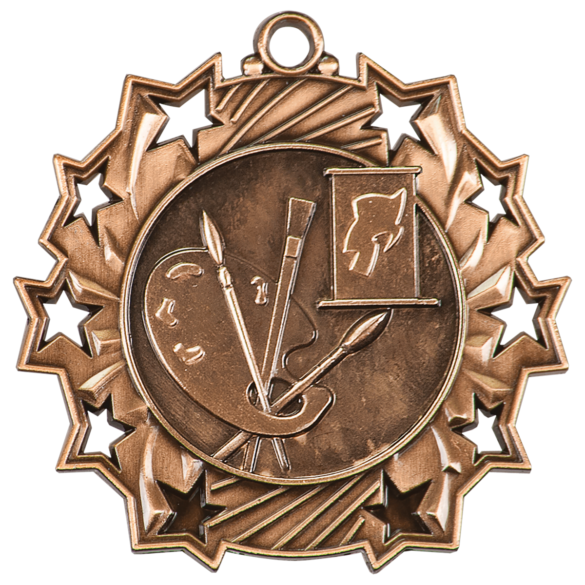 2 1/4" Ten Star Medal