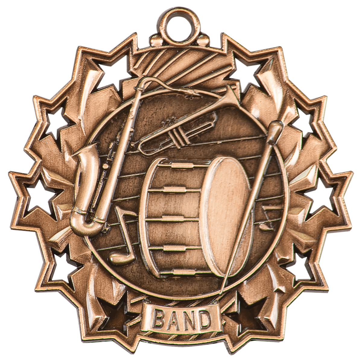 2 1/4" Ten Star Medal