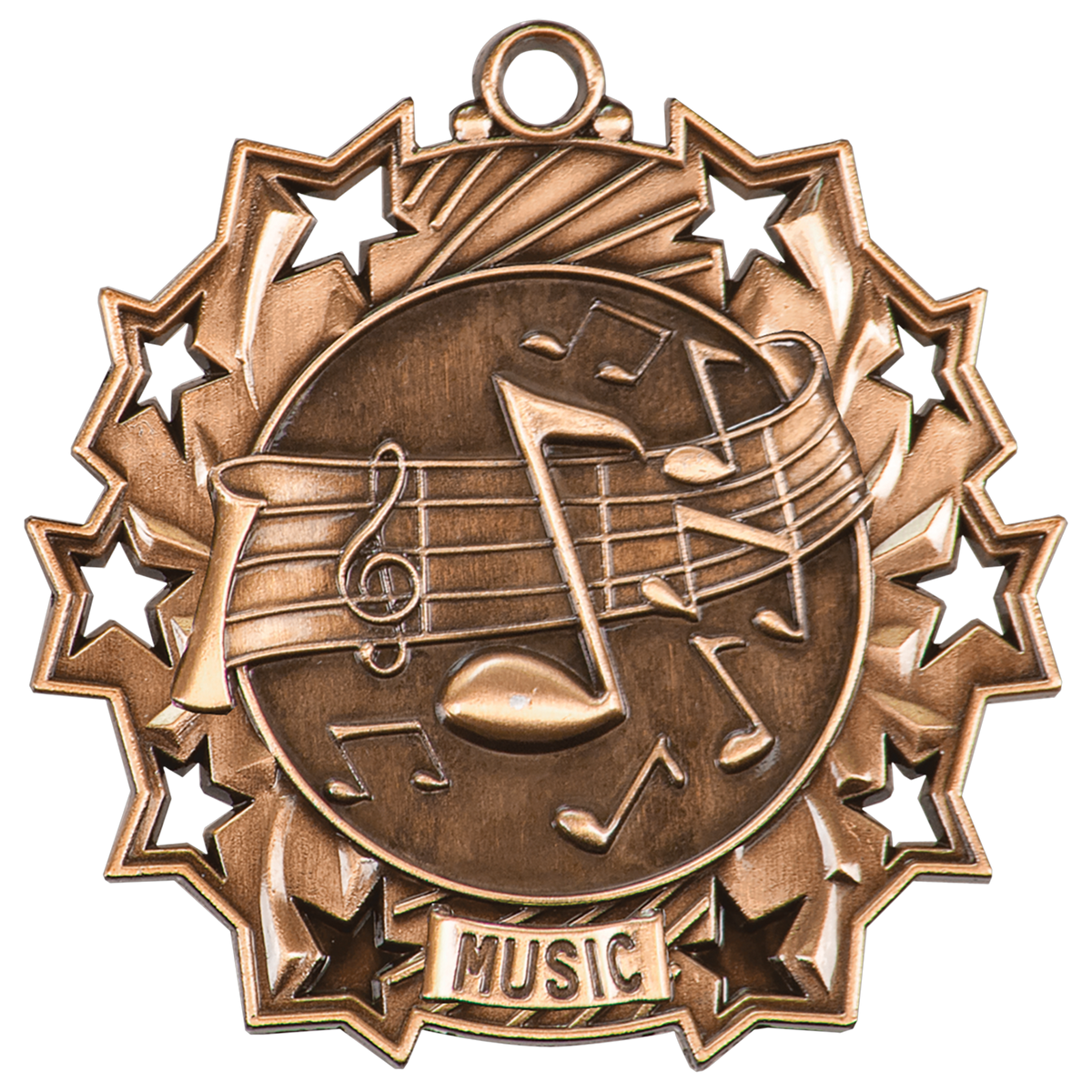 2 1/4" Ten Star Medal