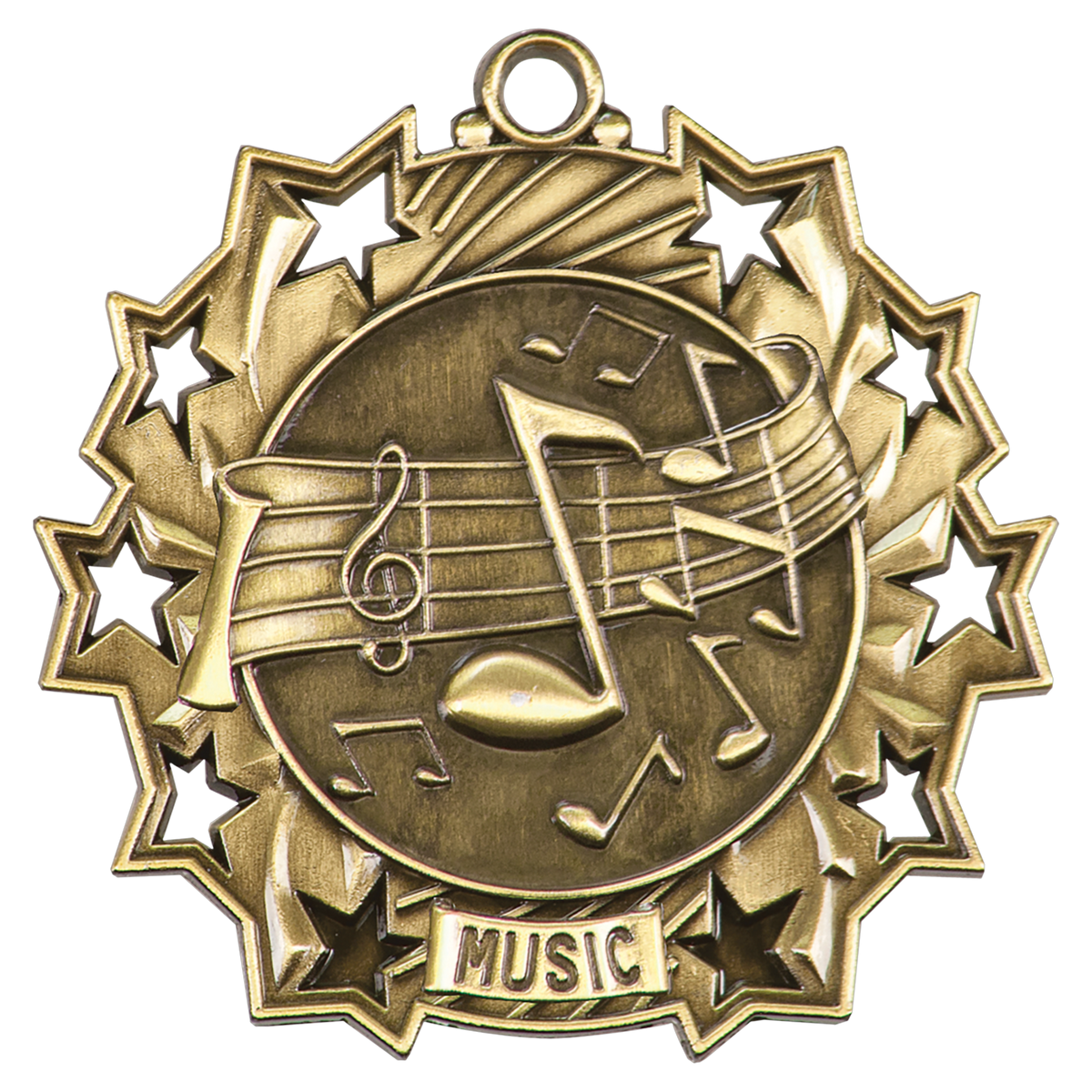 2 1/4" Ten Star Medal