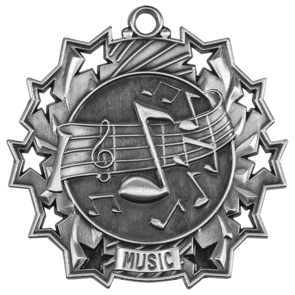2 1/4" Ten Star Medal
