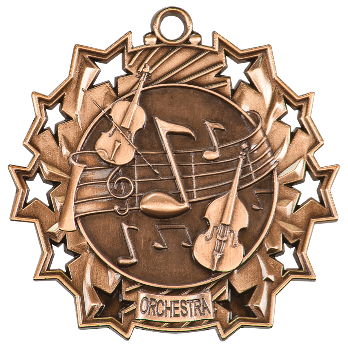 2 1/4" Ten Star Medal