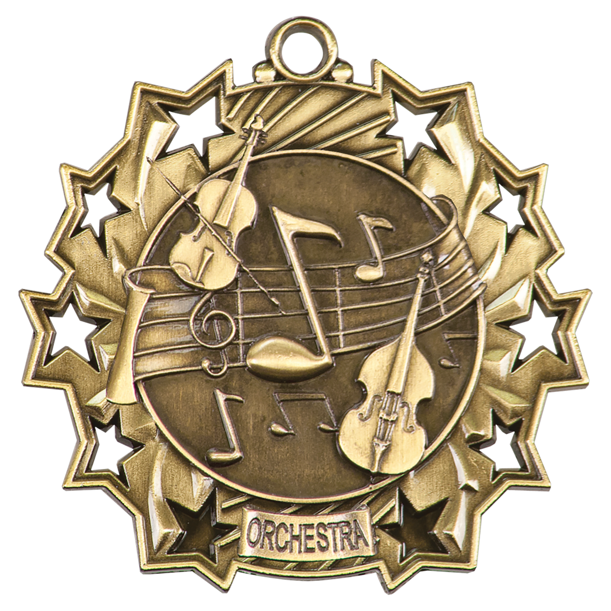 2 1/4" Ten Star Medal