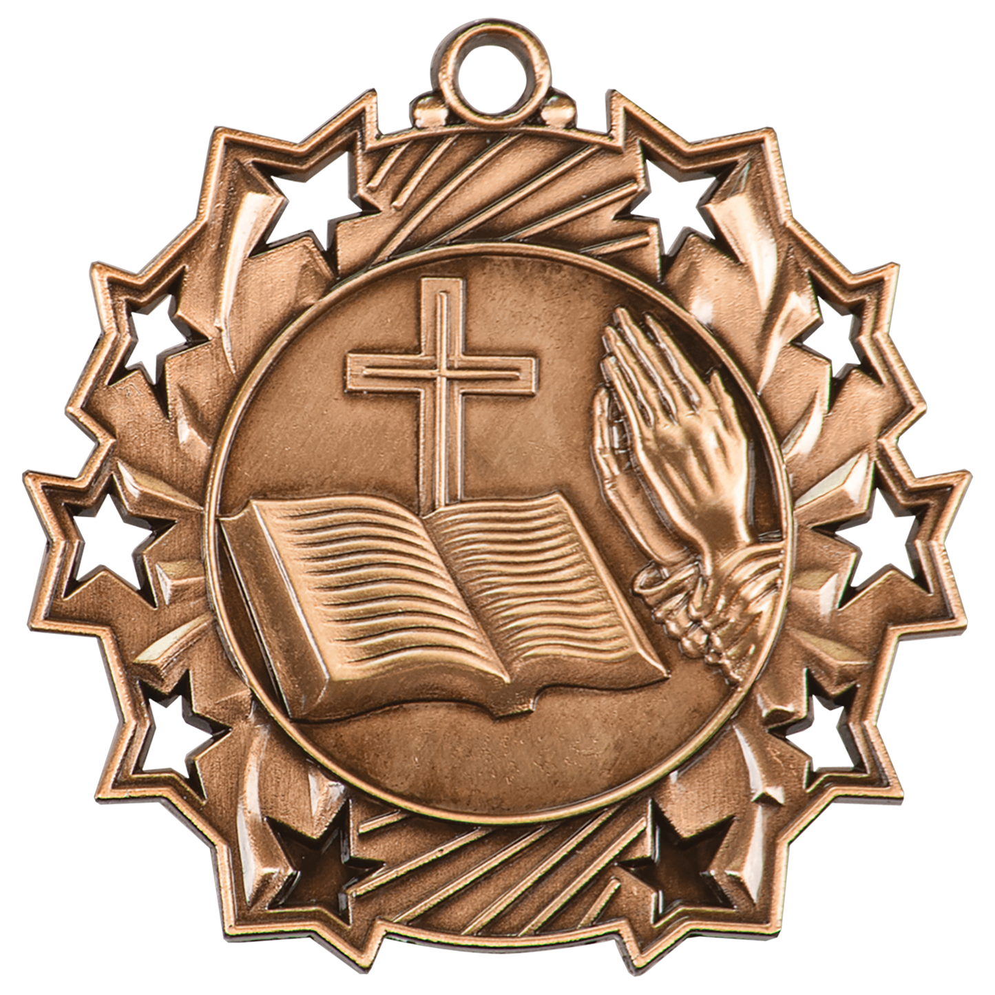 2 1/4" Ten Star Medal