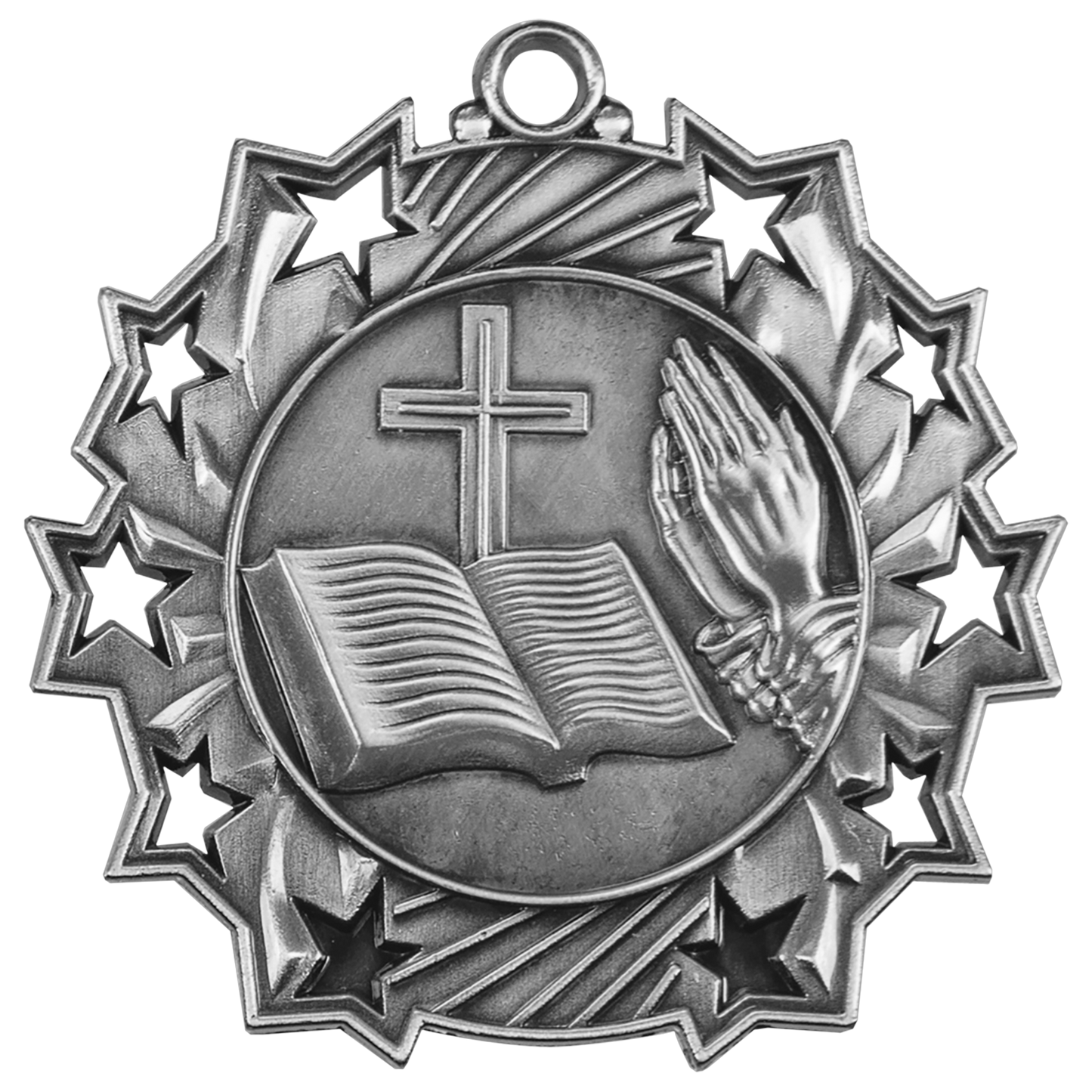 2 1/4" Ten Star Medal