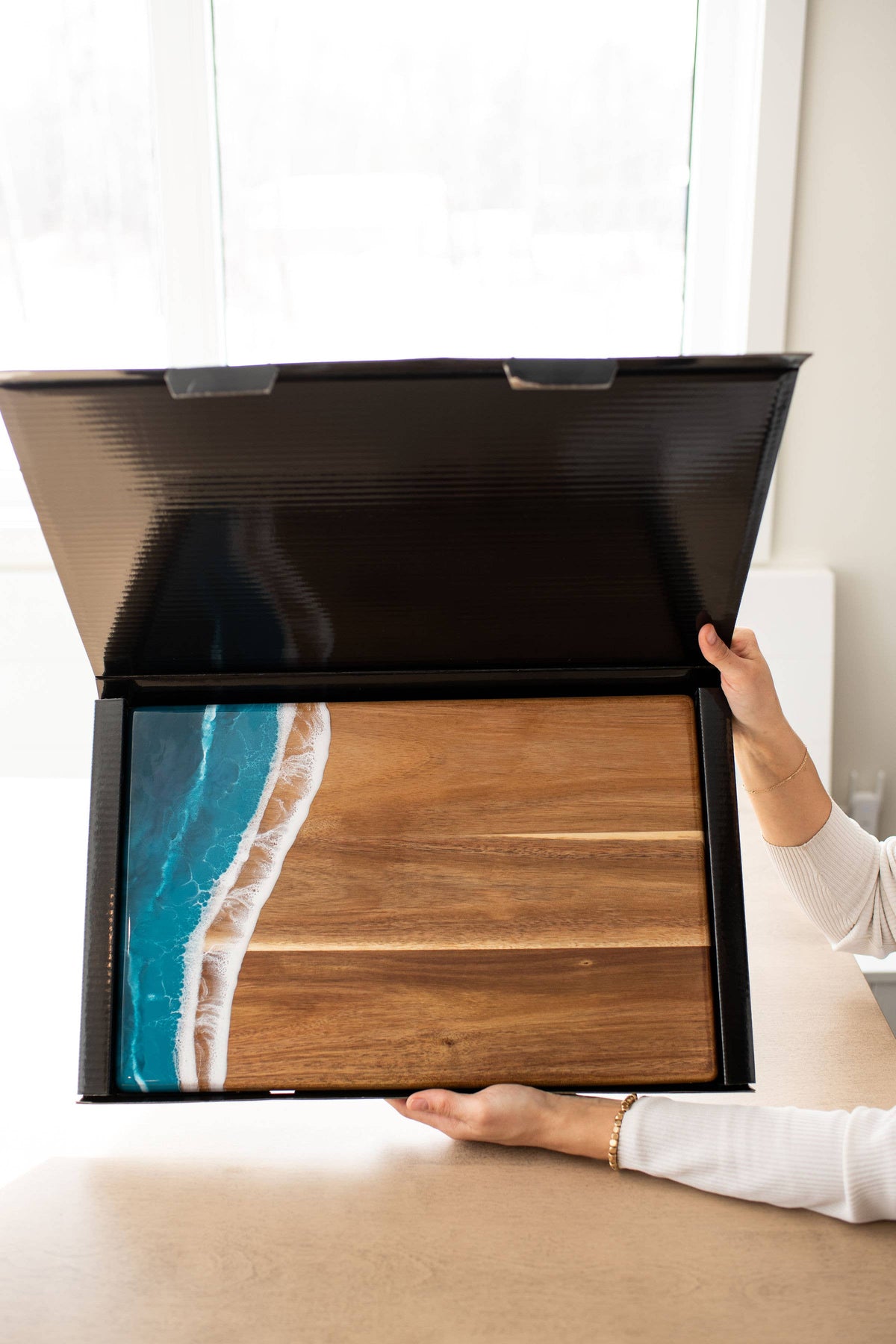 Personalized Resin Charcuterie Board - Breadboard 12"x18" - NO TARIFFS! – custom engraved by Silver Squirrel Engraving & Gifts