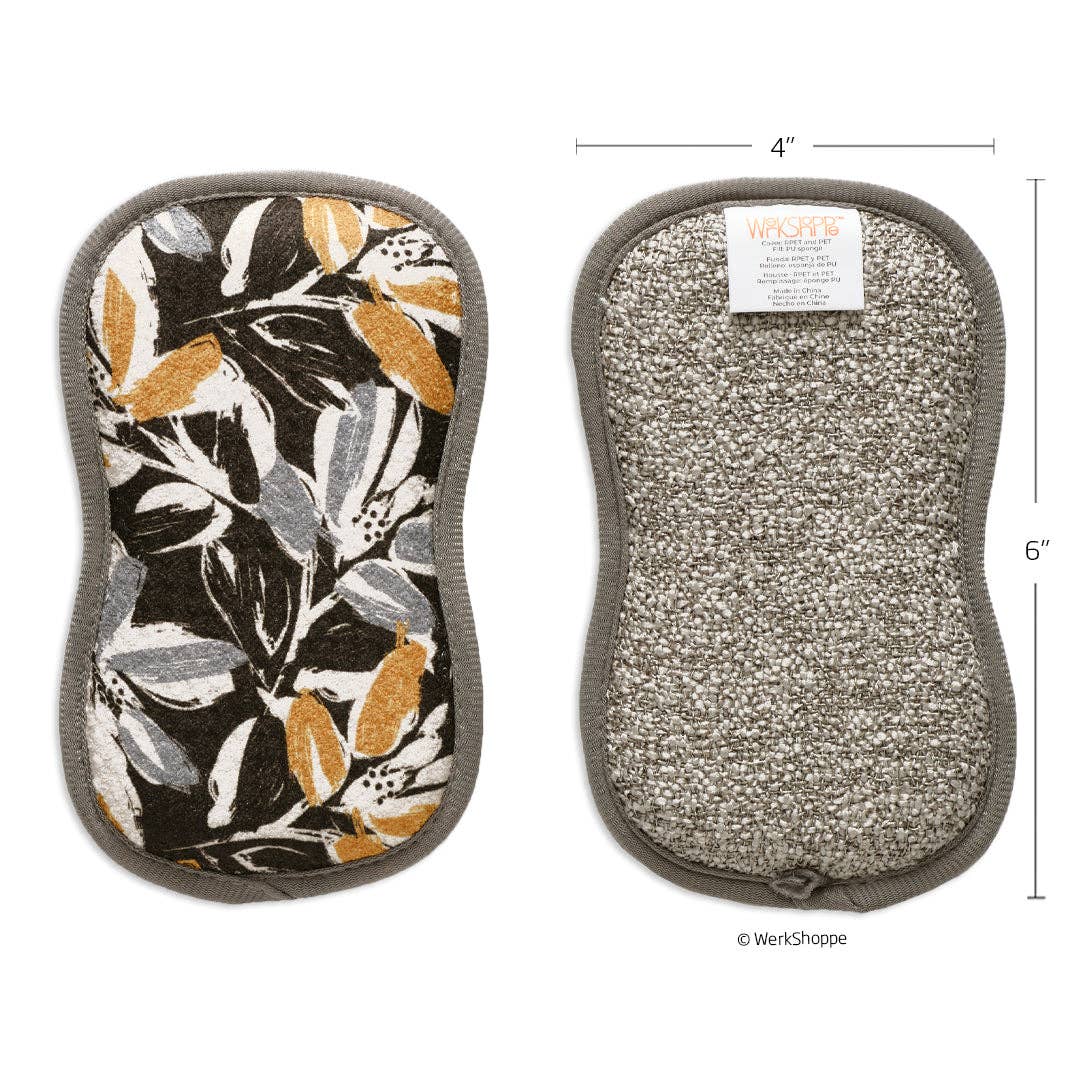 Reusable Microfiber Scrubbies, Set of 4 – Leaf Tiles