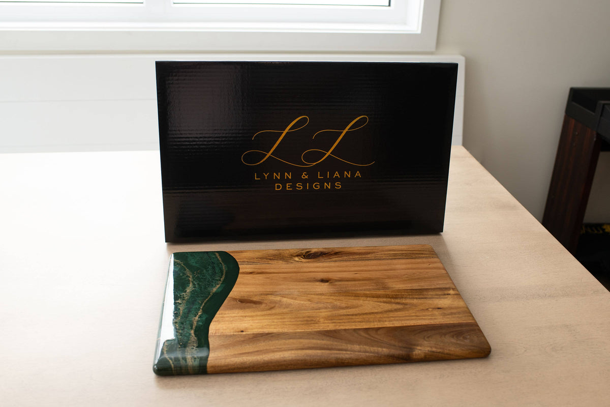 Personalized Resin Charcuterie Board - Breadboard 12"x18" - NO TARIFFS! – custom engraved by Silver Squirrel Engraving & Gifts