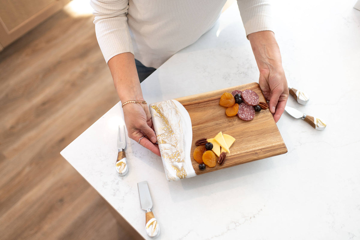 Personalized Wood Resin Date Night Cheese Charcuterie Board - NO TARIFFS! – custom engraved by Silver Squirrel Engraving & Gifts