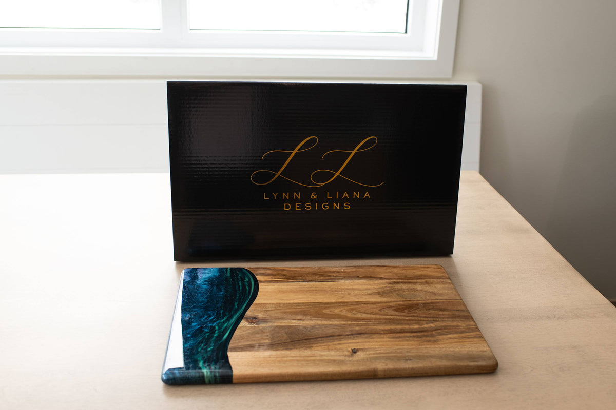 Personalized Resin Charcuterie Board - Breadboard 12"x18" - NO TARIFFS! – custom engraved by Silver Squirrel Engraving & Gifts