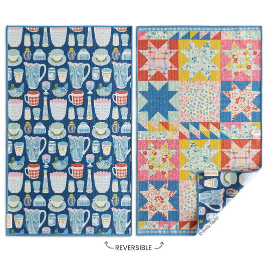 Reversible Microfiber Kitchen Towel – Vintage Glass