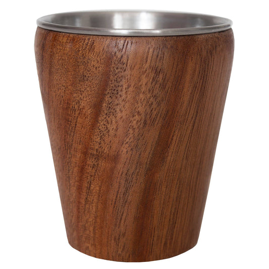 TB Home Acacia Wood Shot Glass with Stainless Steel Interior
