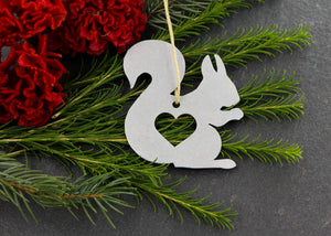 Squirrel Animal Metal Holiday Gift Christmas Ornaments