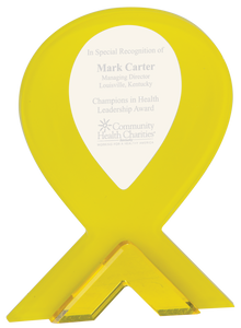 8" Yellow Ribbon Standup Acrylic