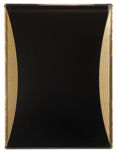 9" x 12" Black/Gold Reflection Acrylic Plaque with Adhesive Hanger