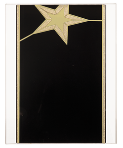 8 x 10 Black/Gold Star Acrylic Plaque with Adhesive Hanger