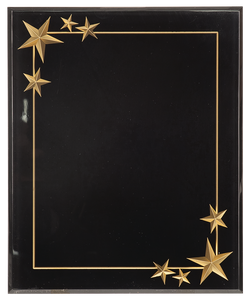 9x11 Black Carved Star Acrylic Plaque