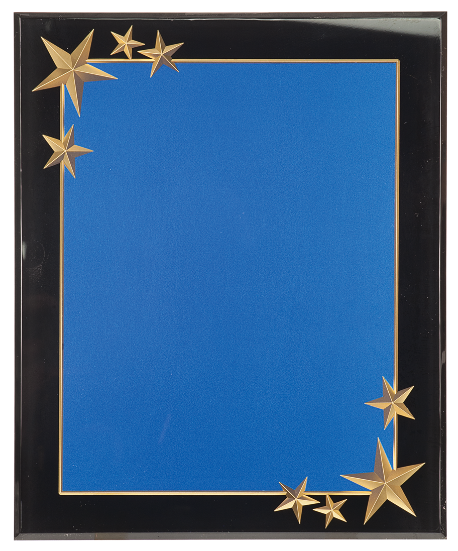 9x11 Blue Carved Star Acrylic Plaque