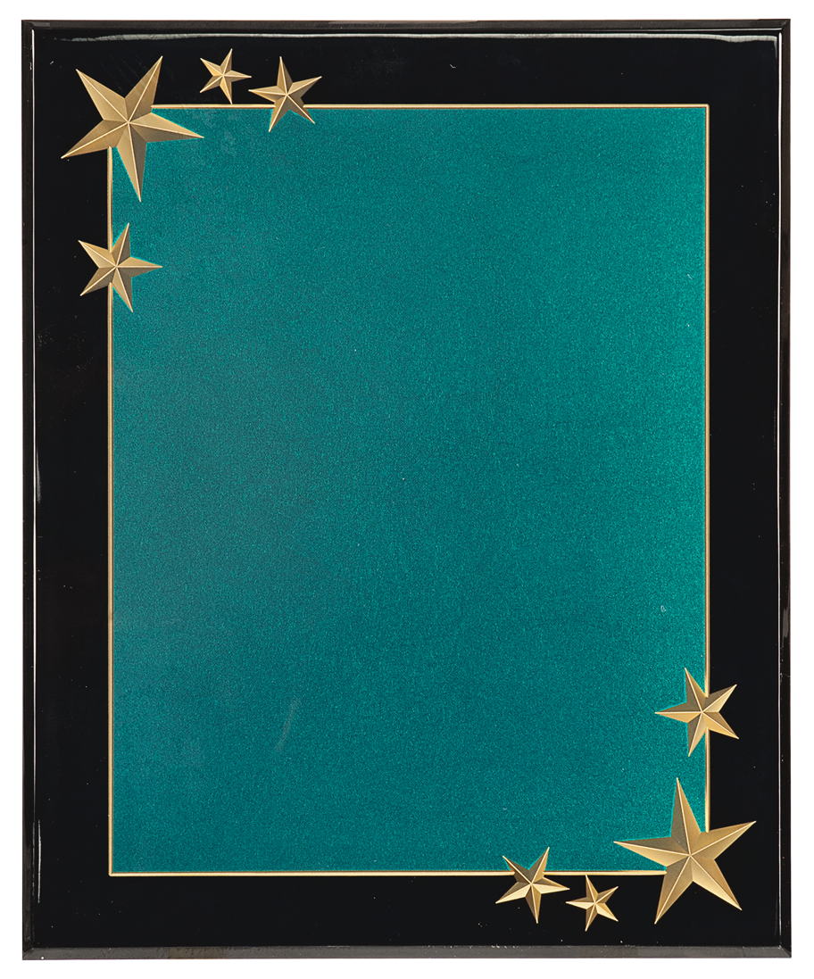 9x11 Green Carved Star Acrylic Plaque