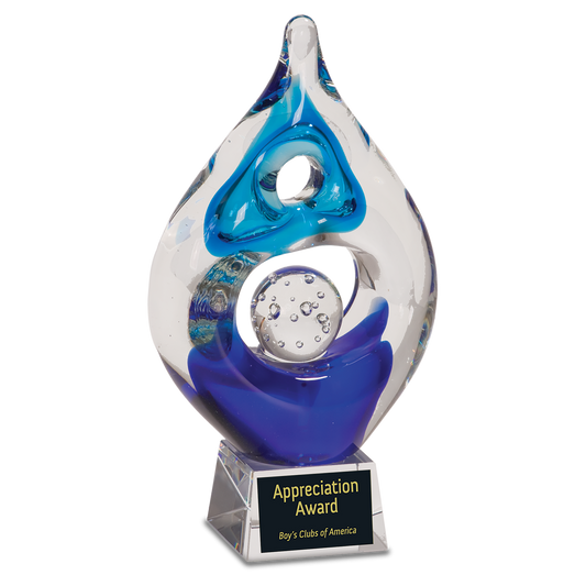 8 1/2" Winner Art Glass
