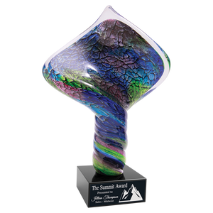 13" Diamond Twist Art Glass