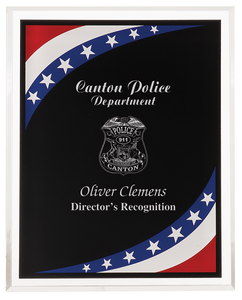 8" x 10" Stars & Stripes Border Clear-Plaq Acrylic