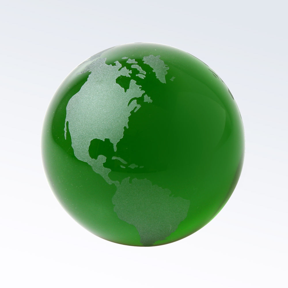 Colored Globe-Flat Bottom - Green