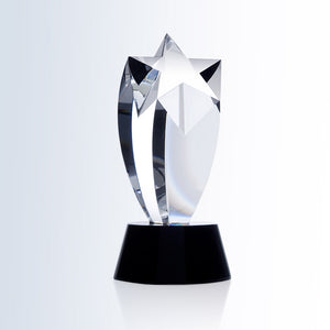 Rising Star Award (Black Crystal Round Base)