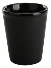 Load image into Gallery viewer, Ceramic Matte Black Shot Glass with Colorful Interior {Tie Dye Wisconsin}