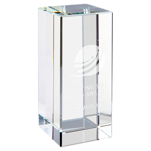 2" x 4 3/4" Clear Crystal Block