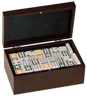 91 Piece Dominos Rosewood Box Set