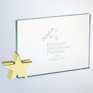 Achievement Award W/ Gold Brass Star