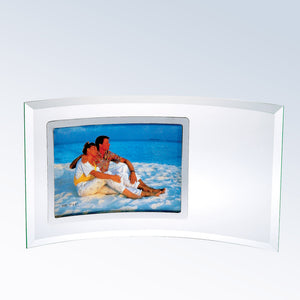 Curved Horizontal Silver Photo Frame - Large