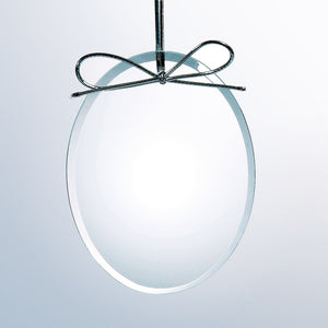 Starfire Clear Glass Ornament-Oval