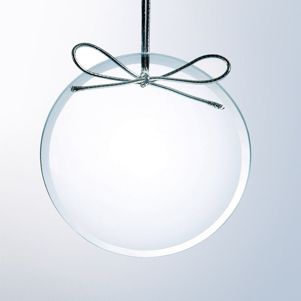 Starfire Clear Glass Ornament-Circle