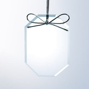 Starfire Clear Glass Ornament-Long Octagon