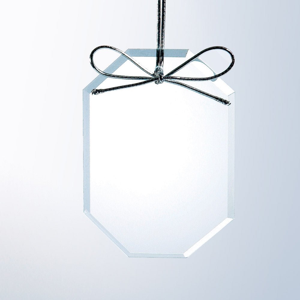 Starfire Clear Glass Ornament-Long Octagon