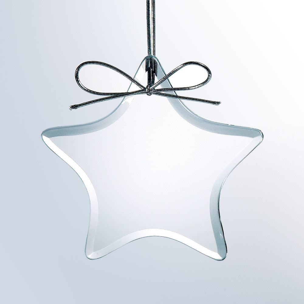 Starfire Clear Glass Ornament-Star