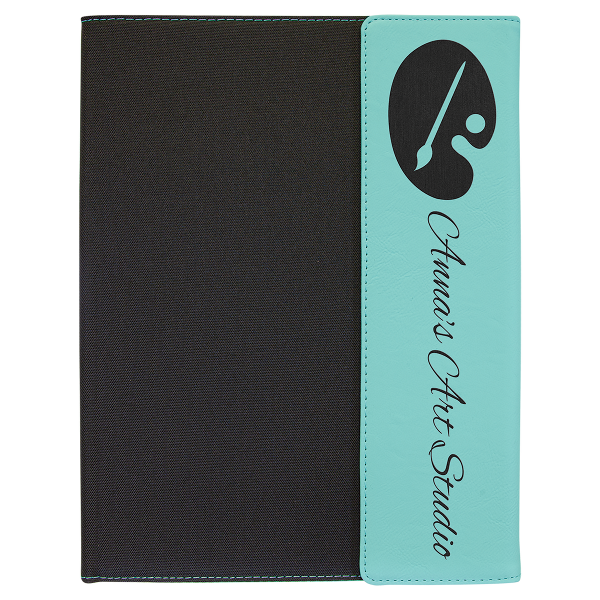 Personalized Canvas Portfolio with Notepad – custom engraved by Silver Squirrel Engraving & Gifts