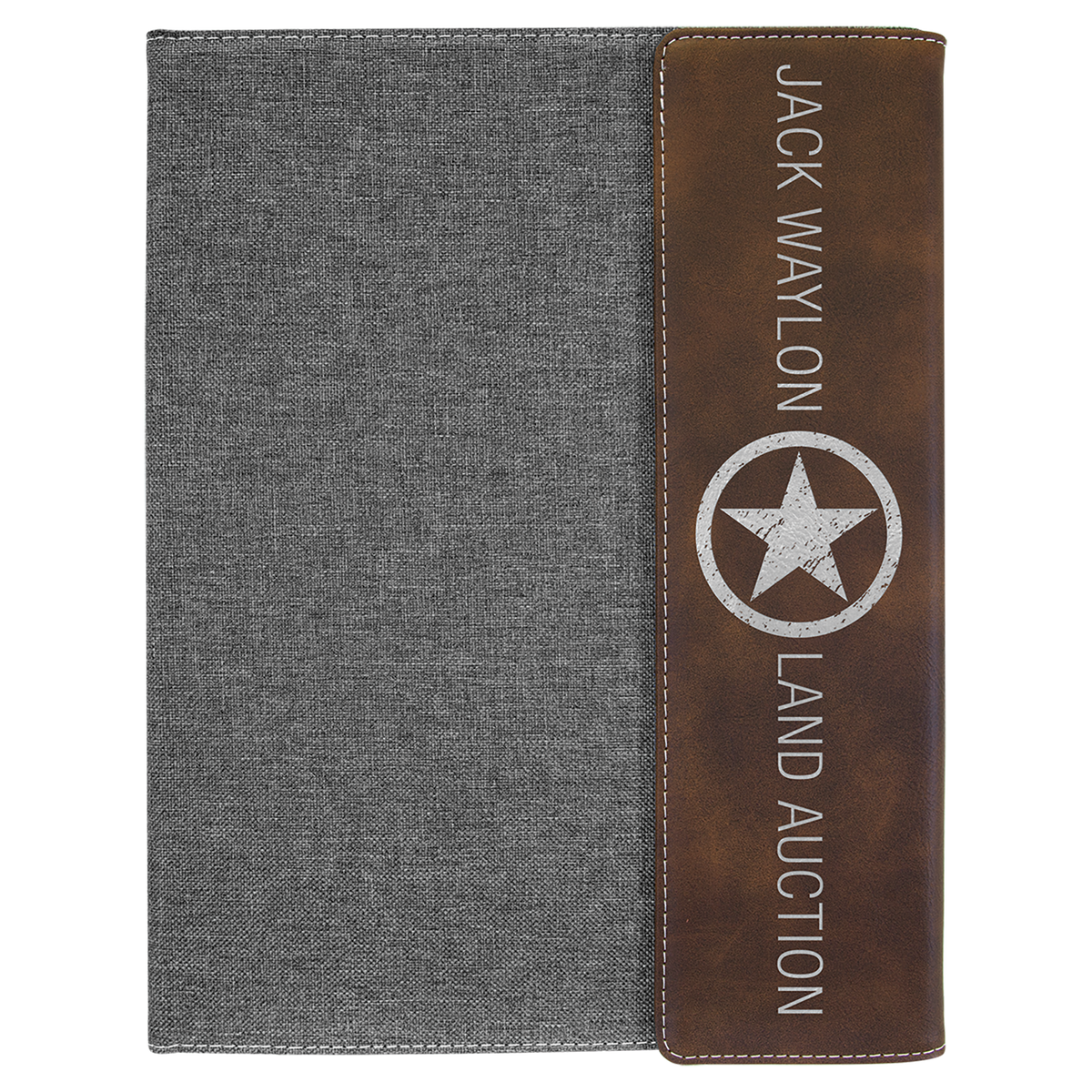 Personalized Canvas Portfolio with Notepad – custom engraved by Silver Squirrel Engraving & Gifts