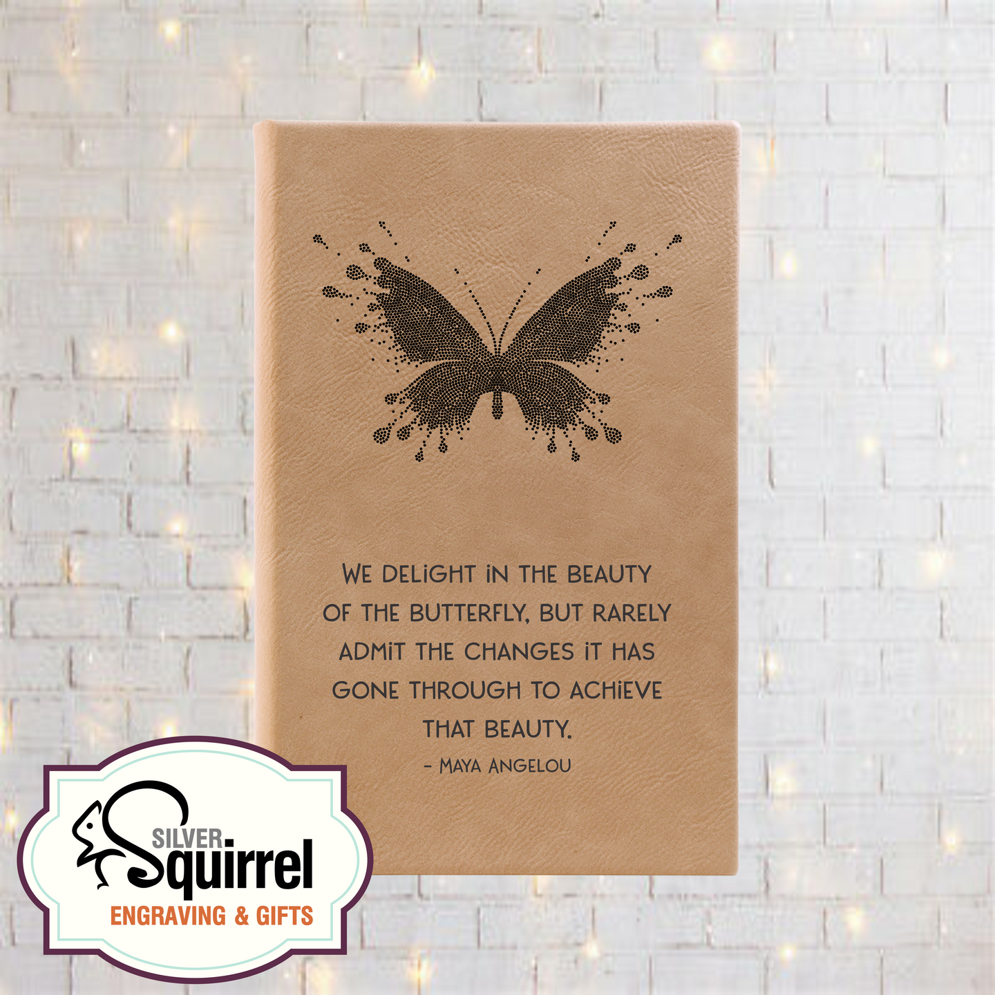 Leatherette Journal {We Delight in the Beauty Maya Angelou}