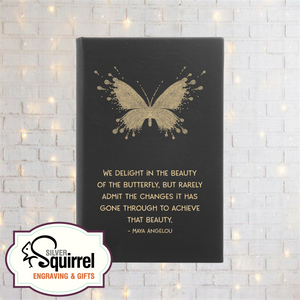 Leatherette Journal {We Delight in the Beauty Maya Angelou}