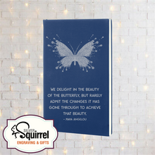 Load image into Gallery viewer, Leatherette Journal {We Delight in the Beauty Maya Angelou}