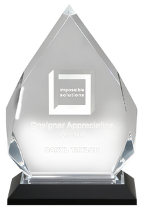 5 1/4" x 8 3/4" Silver Diamond Impress Acrylic