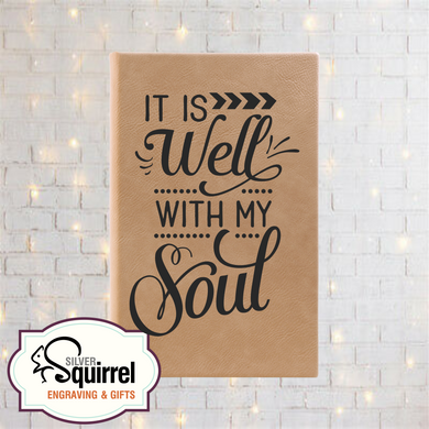 Leatherette Journal {It is well with my soul}